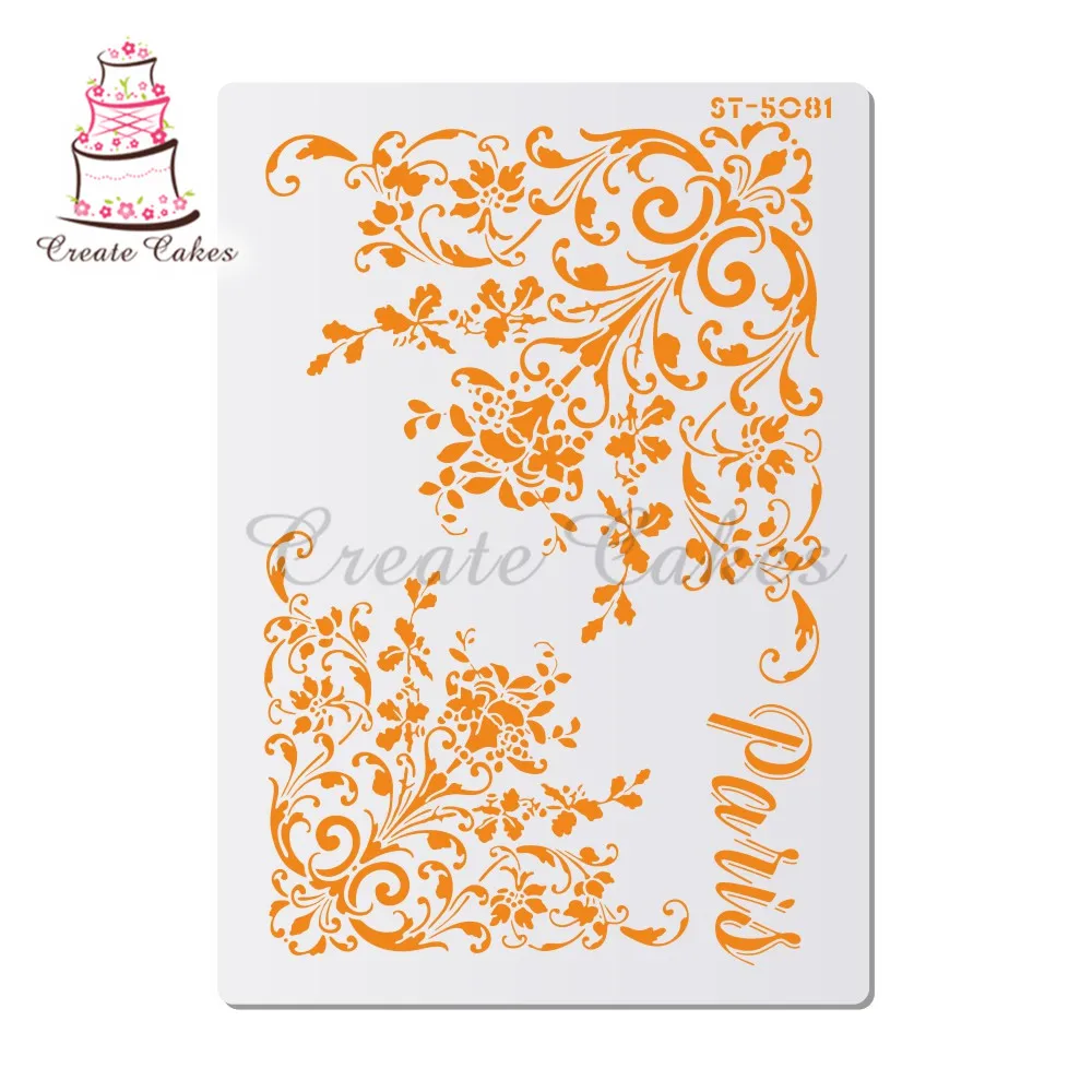 Цветочные украшения трафареты для стен Живопись штамп скрапбукинга альбом