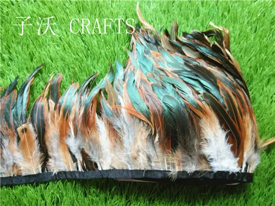 1 метр разноцветные с перьями из хвоста петуха декоративные полосатые юбки