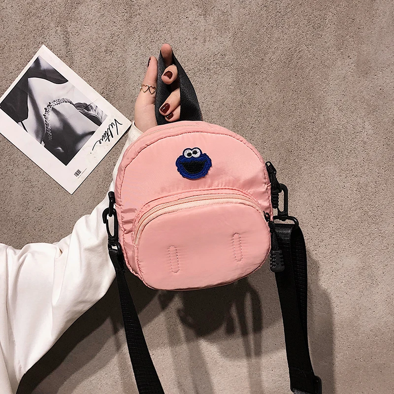 One-shoulder cartoon cute student Canvas Soft Edition Simple Neutral Leisure Fashion Zipper Unisex Casual occasion bag | Багаж и сумки