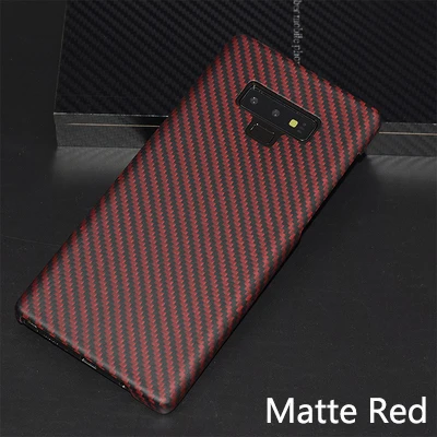 Чехол для samsung Note 9, Роскошный Жесткий Тонкий чехол из настоящего углеродного волокна, противоударный защитный чехол для телефона для Note 9, задняя крышка, Hoesjes Funda - Цвет: Matte Red