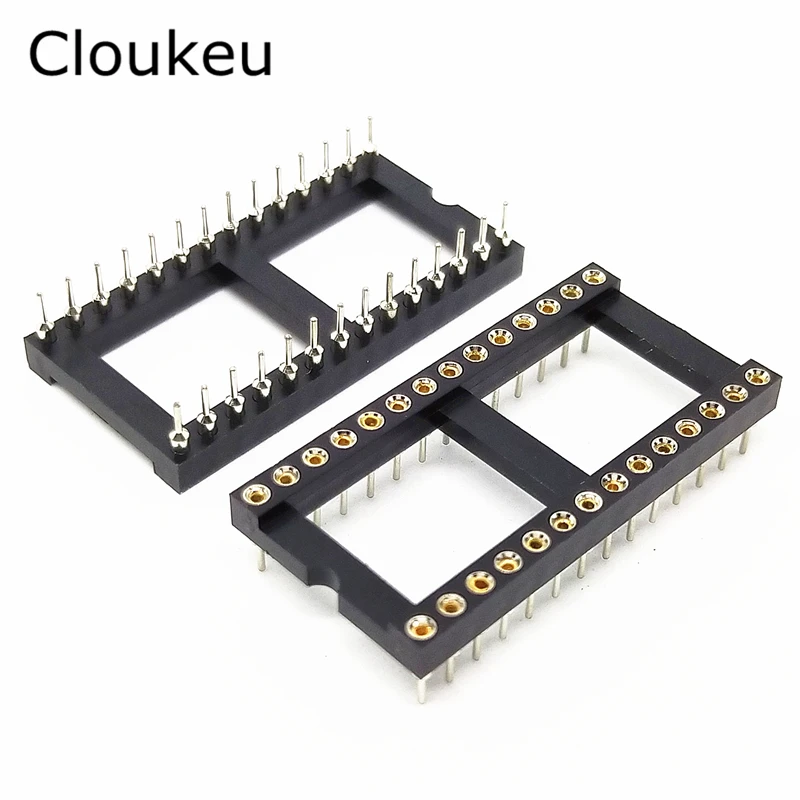 

10Pcs Wide Round hole IC Integrated Sockets 28 Pin DIP IC Sockets Adaptor
