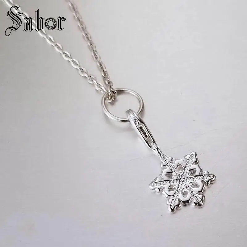 Модные посеребренные снежинки Diy Подвески подходят для браслетов и ожерелий
