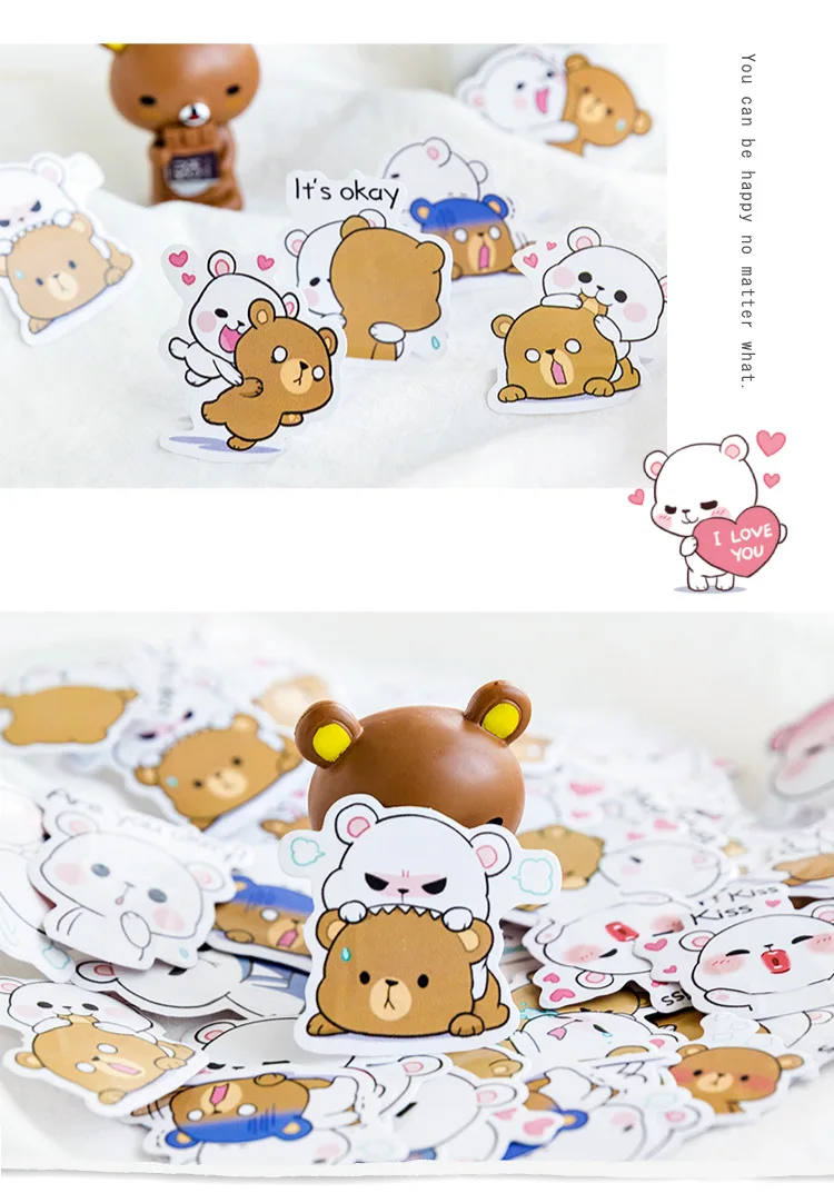 45 шт./лот, Мультяшные наклейки Rilakkuma для детей, дневник, украшение, Kawaii Bear, бумажные наклейки, скрапбукинг, пуля, дневник, наклейки