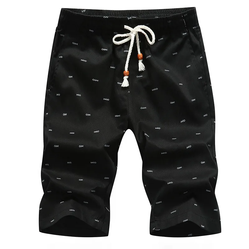 2019 New Arrival Men Shorts Cotton Casual For Elastic Waist Summer Beach Personalized Printed High Quality | Мужская одежда
