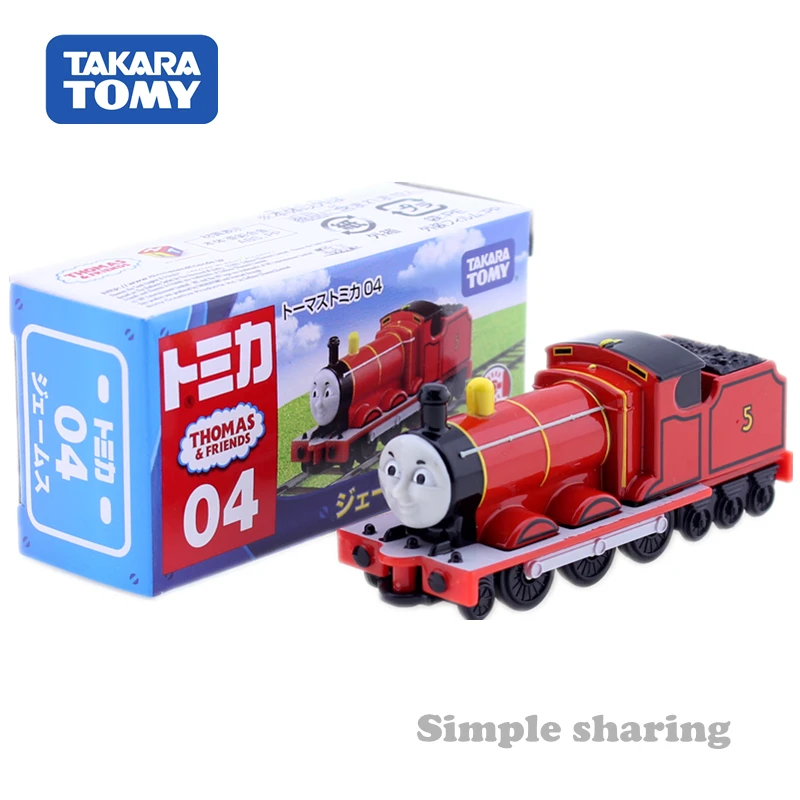 

Takara Tomy Tomica No. 04 James The Tank Engine locomotive model kit Diecast hot train Toys funny pop baby track dolls
