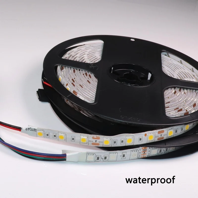 Супер яркая светодиодная лента RGB 5050 SMD 60Led/M DC12V Диодная гибкий свет двойной PCB