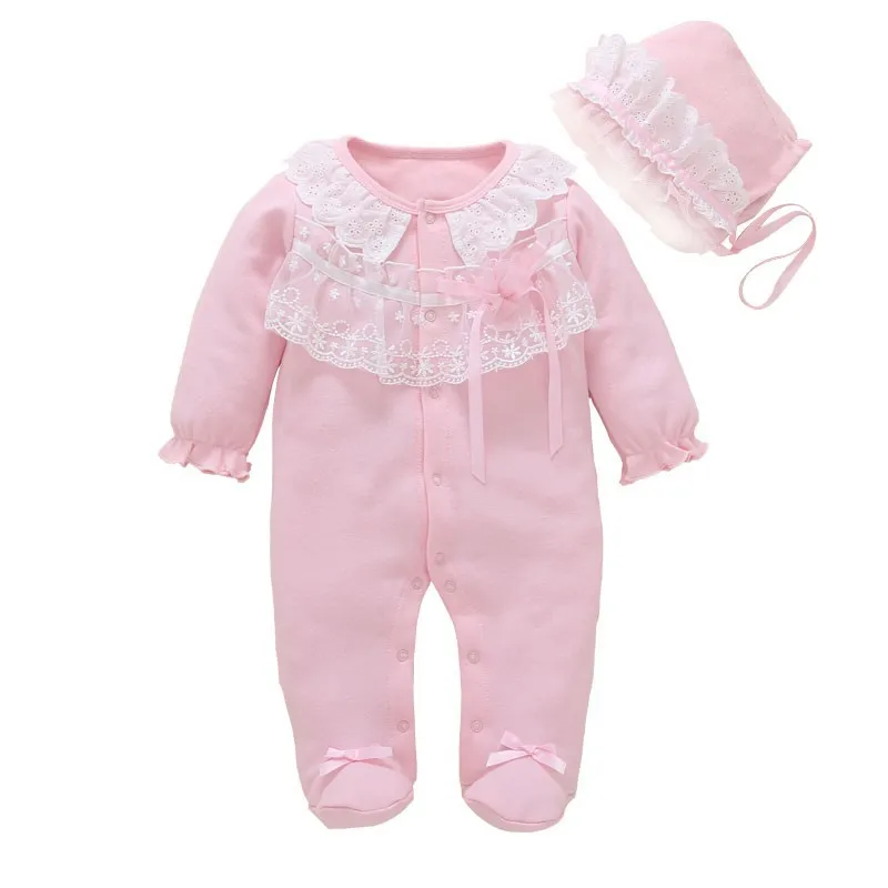 Одежда для маленьких девочек кружевные хлопковые комбинезоны с длинными