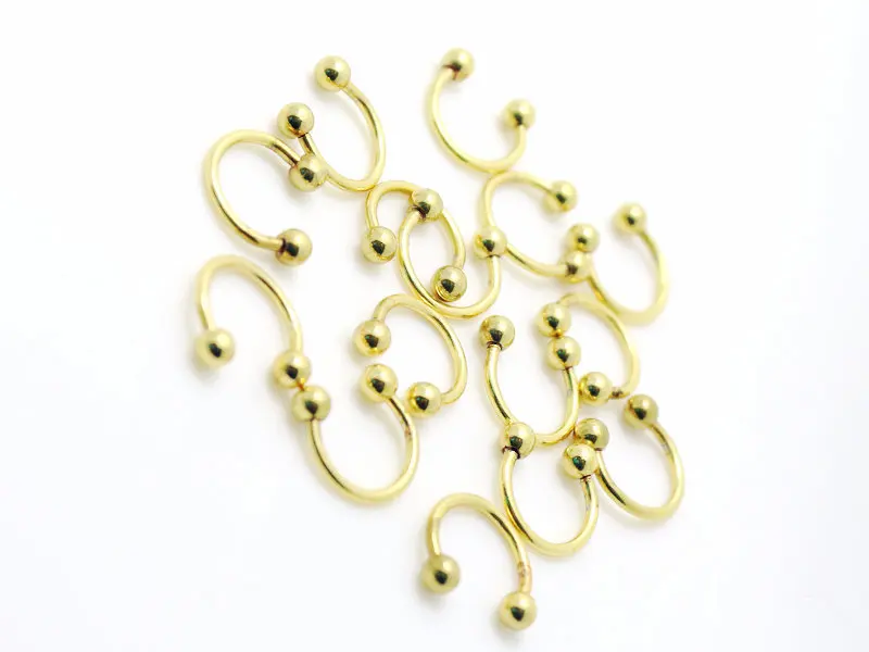 Модные круглые кольца для пирсинга тела 10 шт. ювелирные изделия из стали золотого