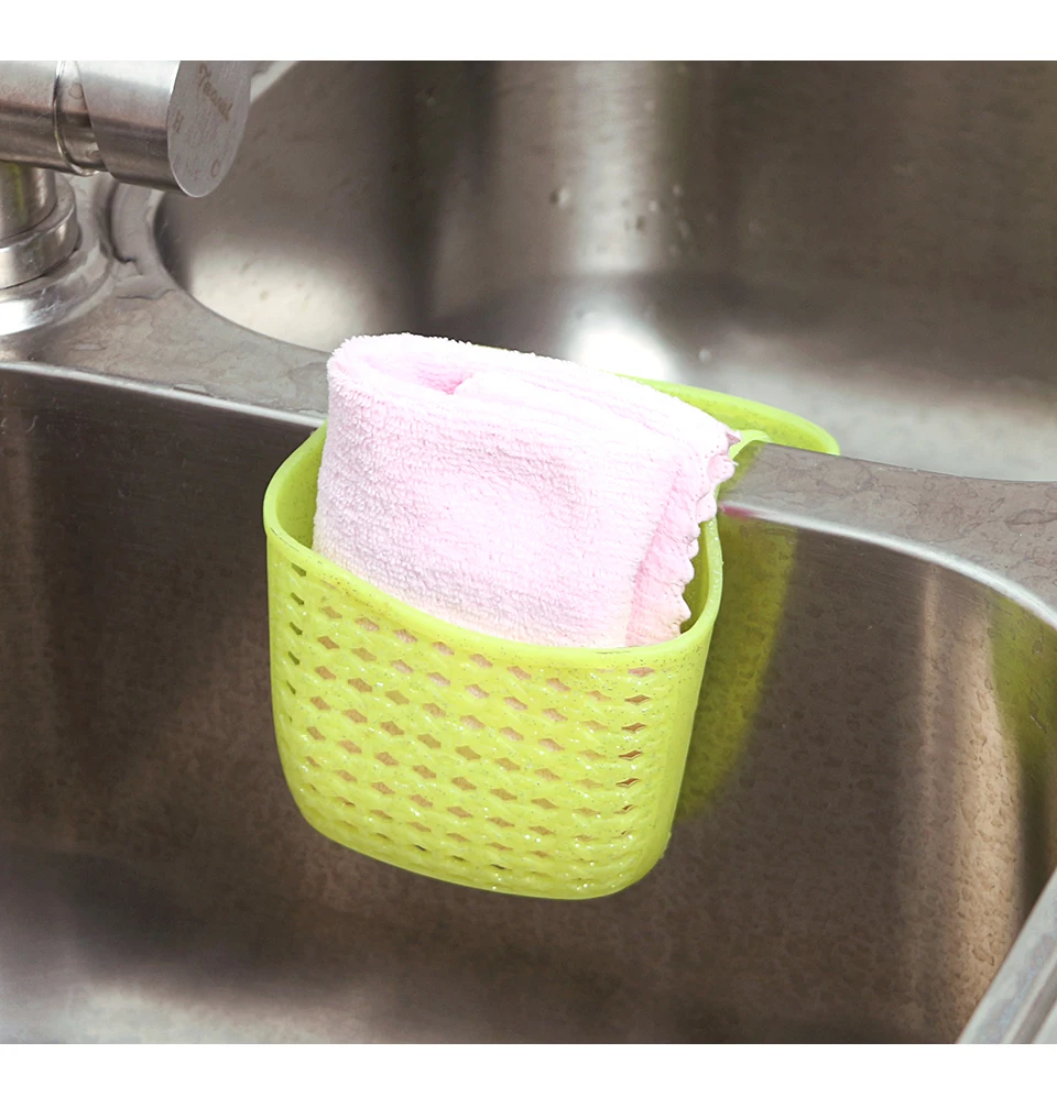 BNBS Kitchen Sponge Drain Holder Wheat Fiber Sponge Storage Rack Basket Wash Cloth Or Bathroom Soap Shelf Organizer Accessories