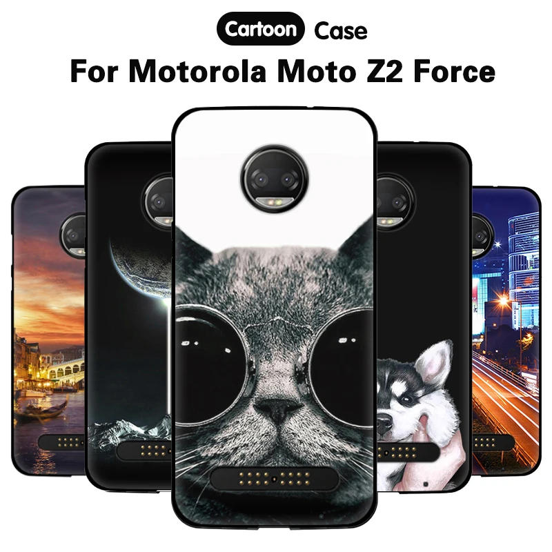 EiiMoo мягкий силиконовый для Motorola Moto Z2 Force XT1789 чехол Чехол на телефон с изображениями героев мультфильмов для Motorola Z 2 для Motorola Moto Z2 Force чехол