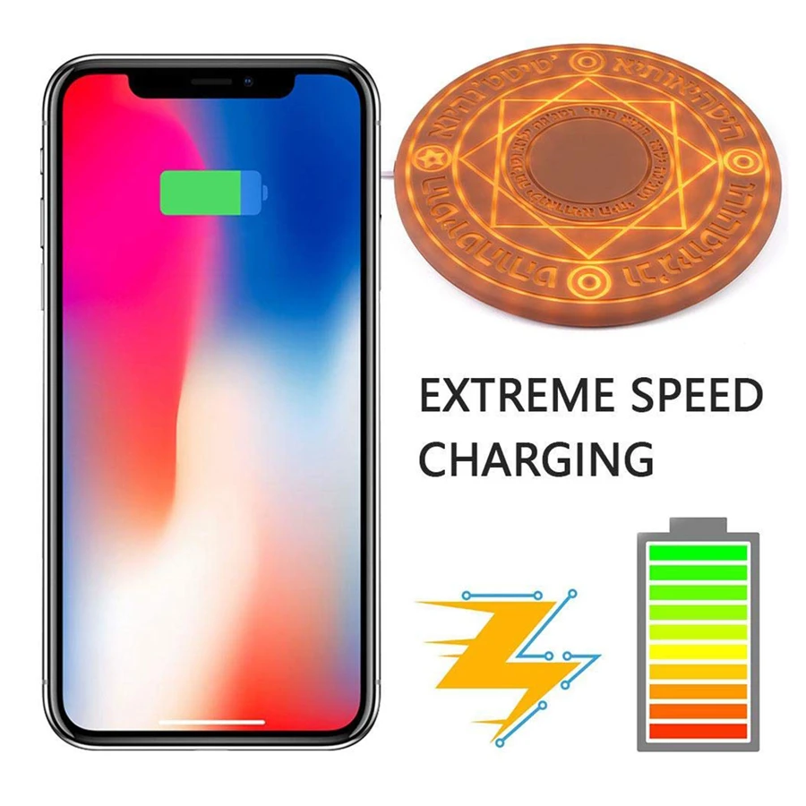 Универсальное беспроводное зарядное устройство Qi 10 Вт Быстрое для iPhone X 8 XS XR Samsung