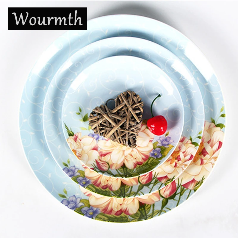 Керамические тарелки WOURMTH оригинальная обеденная тарелка из костяного фарфора 8