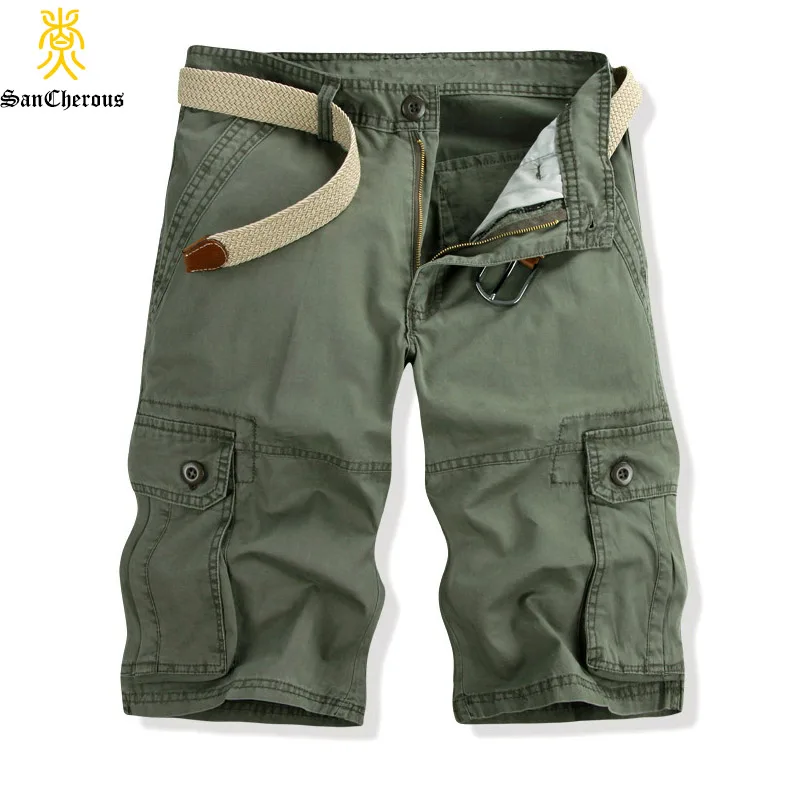 Мужские шорты-карго в стиле милитари новинка 2016 камуфляжные шорты армейском