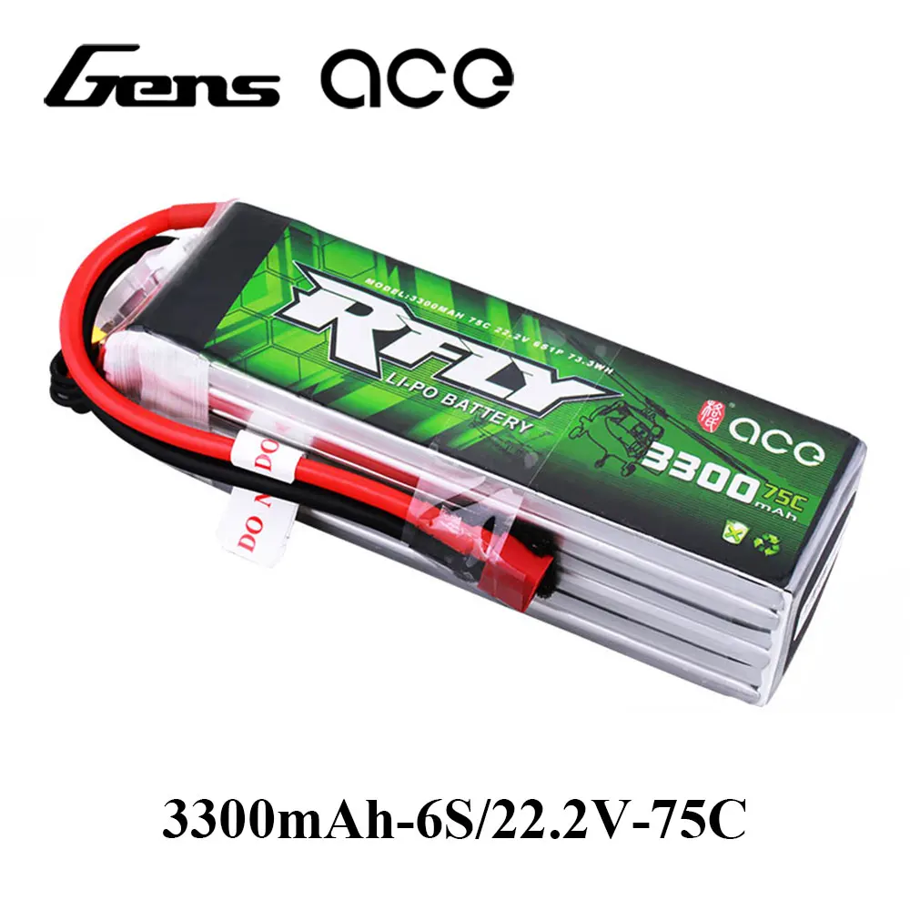 Gens ace RFLY 3300mAh 6S 22 2 V 75C Max 150C Lipo батарея с XT60 Dean T штепсельной вилкой для Traxxas Boat Heli Fixed