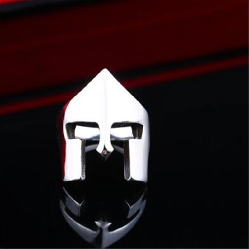 Сталь Spartan Шлем маска кольца для Для мужчин Нержавеющая сталь новые модные панк