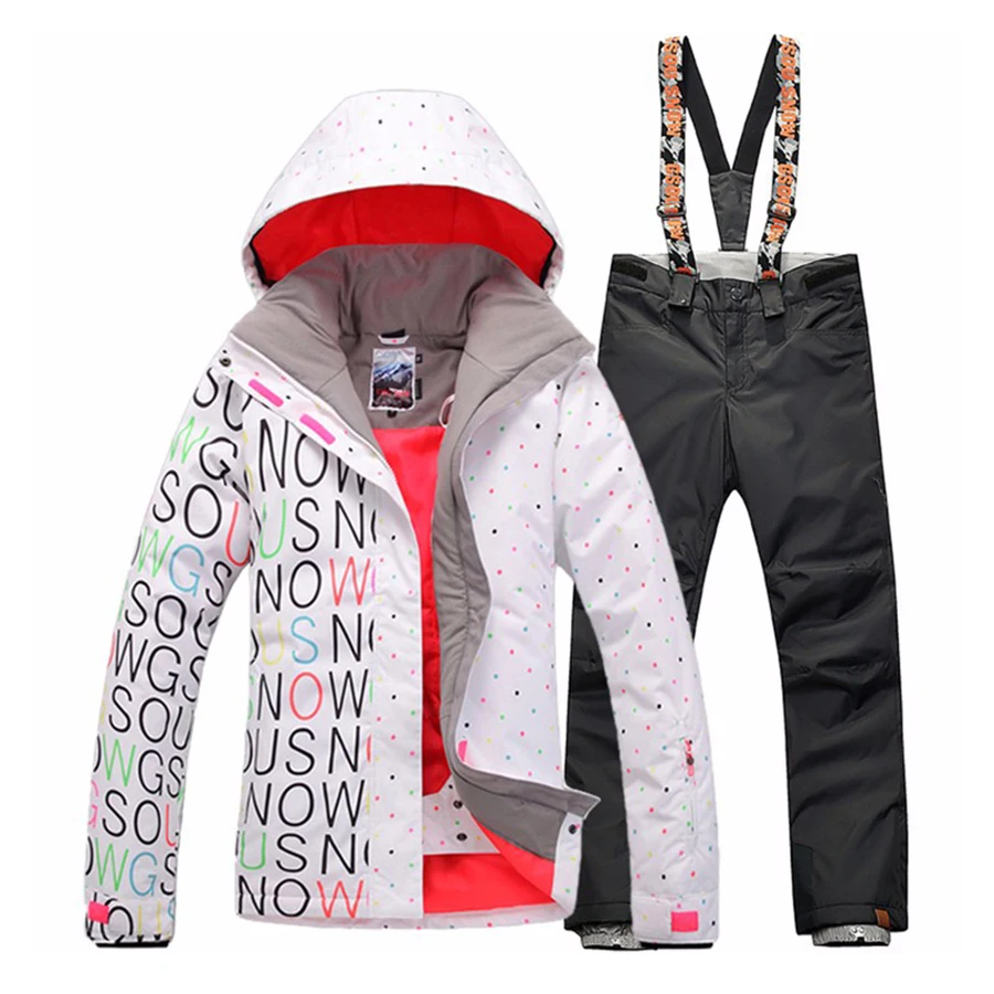 Женский лыжный костюм Gsou водонепроницаемый ветрозащитный дышащий комплект из