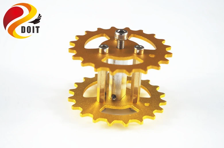 DOIT металлическая золотисто желтая гусеница приводное колесо из алюминиевого