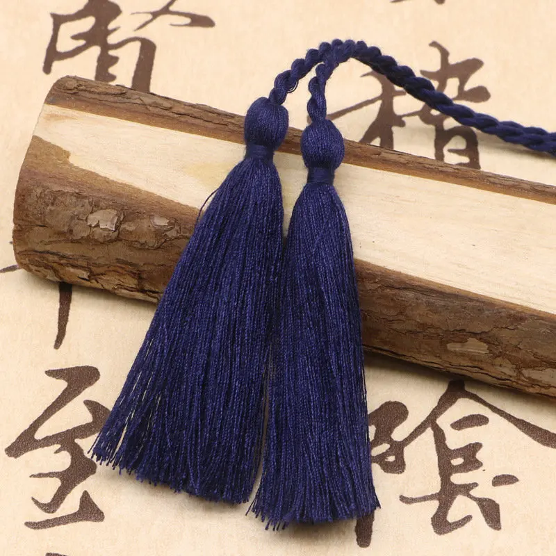 Navy blue 5 шт. многоцветный полиэстер хлопок две головы изолента кисточки домашний текстильный занавес одежда подвеска для изготовления кисточки DIY украшения - Цвет: Navy blue