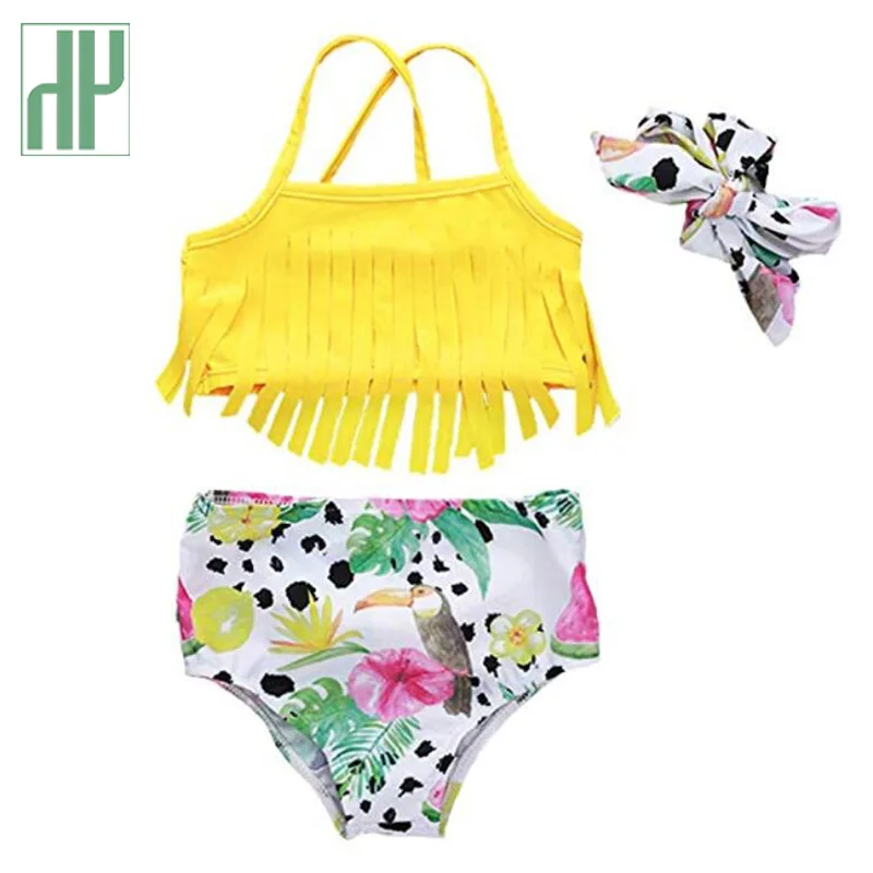 Купальный костюм для маленьких девочек купальный с кисточками единорогом