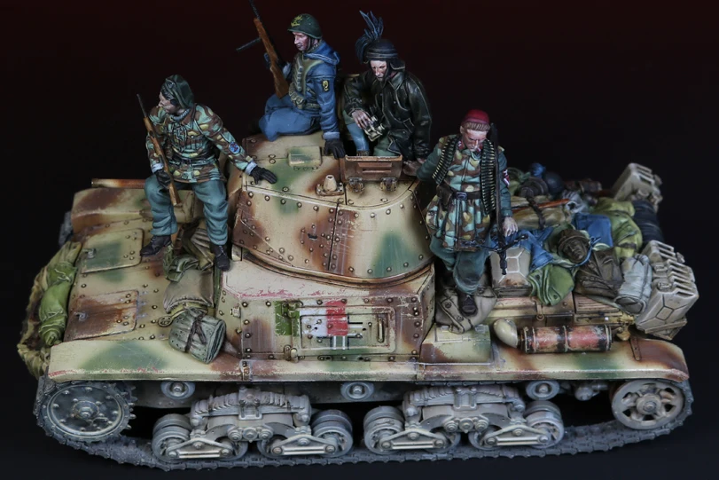 1/35 модельная фигурка из смолы разобранный Неокрашенный набор 00862 (посылка кой без