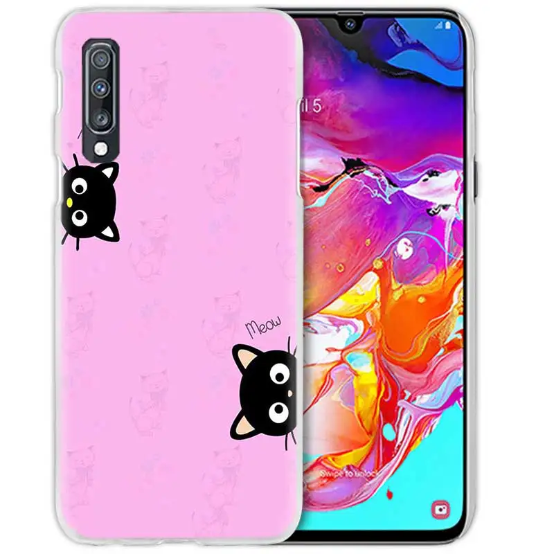08 Кавайный чехол для samsung Galaxy A50 A70 A20e A40 A30 A20 A10 A8 A6 Plus A9 A7 жесткий прозрачный чехол для телефона из ПК с котом корги и собакой - Цвет: 08