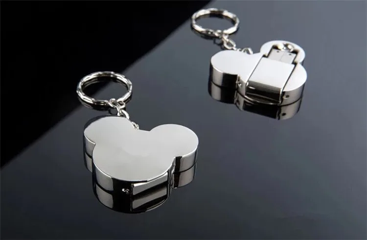 Высокоскоростной флеш накопитель с Микки USB 3 0 Подарочный металлический Алмазный