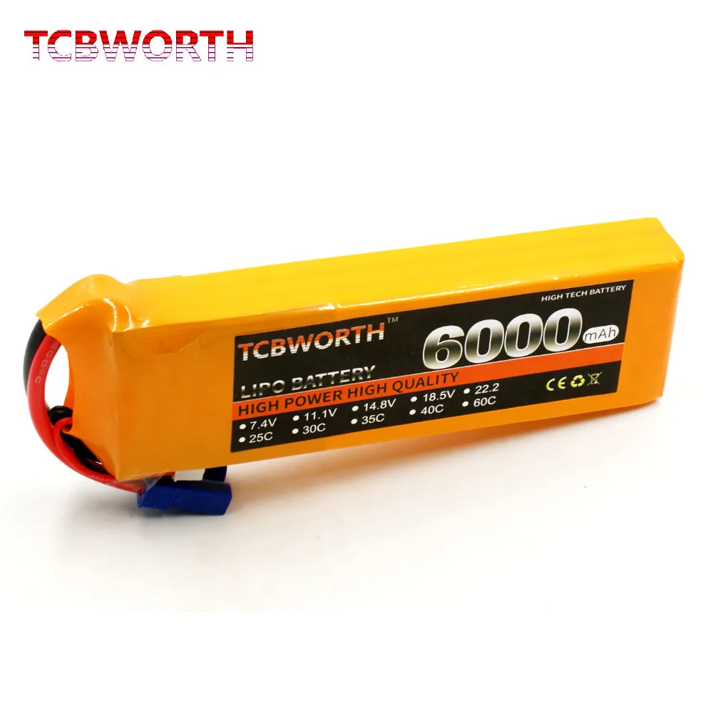 TCBWORTH батареи 7 4 V 6000 мА/ч 35C 2S RC игрушки литий полимерный аккумулятор для РУ самолет