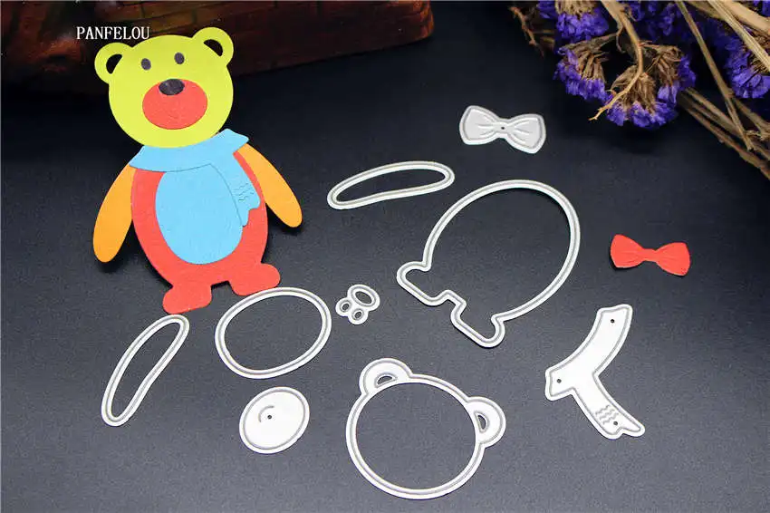 PANFELOU металлическая поделка Mr.bear бумажные штампы для высечки скрапбукинга/DIY