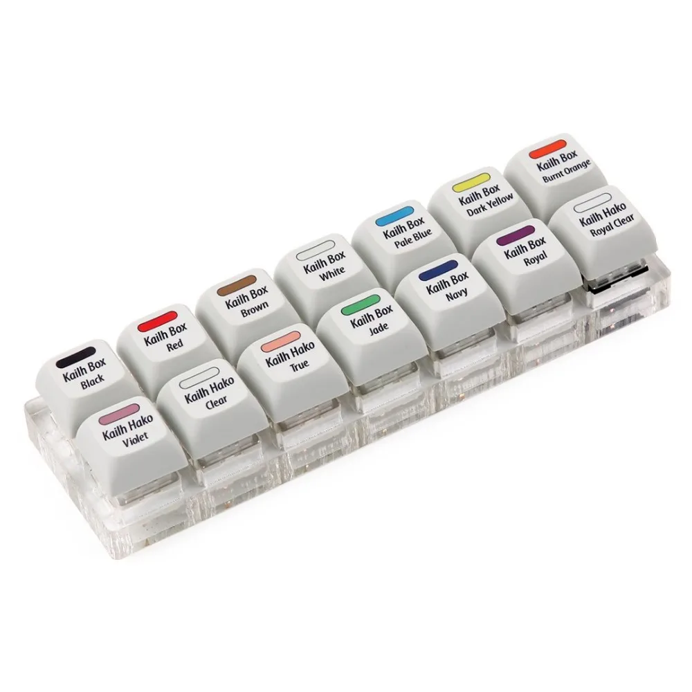 Kailh Box 14 переключатель тестер с XDA Dye sub keycaps conatins черный красный коричневый белый