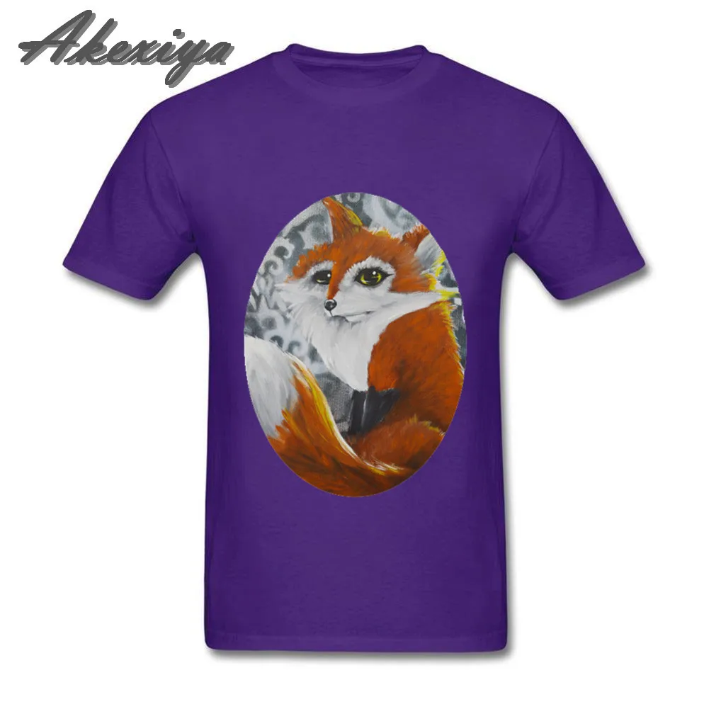 Футболка с круглым вырезом Fox дизайнерские модные мужские футболки из чистого