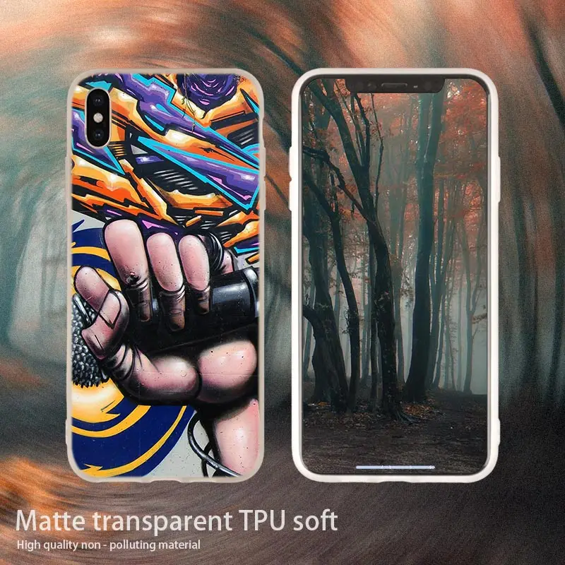 9 soft case Граффити обои Мягкий силиконовый чехол для телефона чехол для iPhone 11 Pro 7 8 Plus XR XS Max 4 5 5S SE 6 6s чехол Funda Etui чехол s - Цвет: 9 soft case