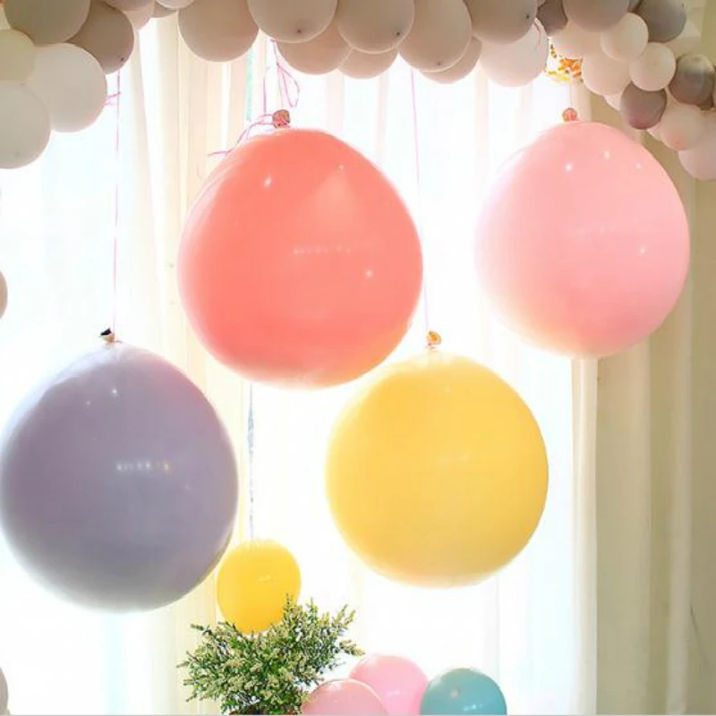 24 дюйма Макарон латексных воздушных шаров с Коралл круглый шар конфеты чистый