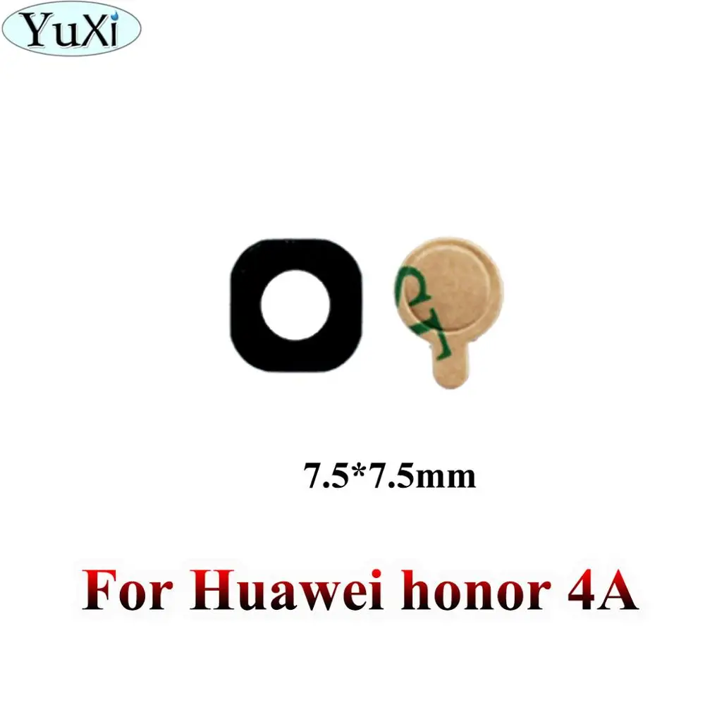 Honor 4A Юйси для huawei Honor 7C 7i 7A 6x 6A 5C 5x 4A 4x 3C 6 V8 V9 8x10 6 Plus играть стеклянный объектив задней камеры с помощью клейкой Стикеры - Цвет: Honor 4A
