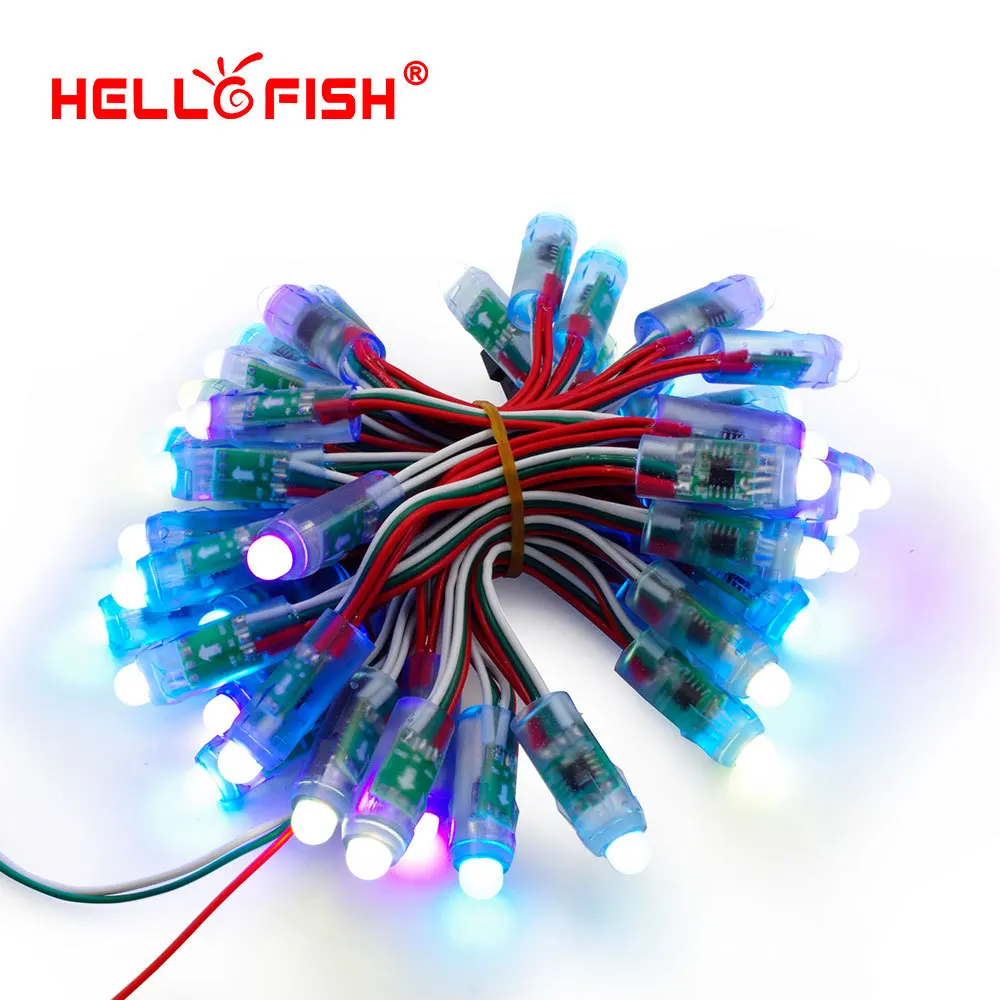 Hello Fish 12 мм WS2811 полноцветный пиксельный модуль DC5V IP68 Водонепроницаемые точечные