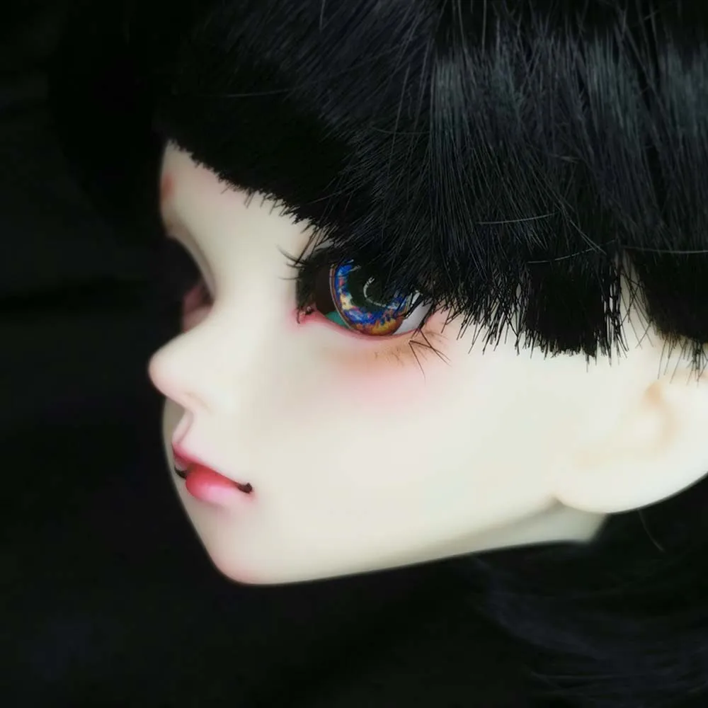 Круглая акриловая кукла bjd с глазами огня синего цвета для bjd/SD/MSD 12 мм 14 20 1/6 |