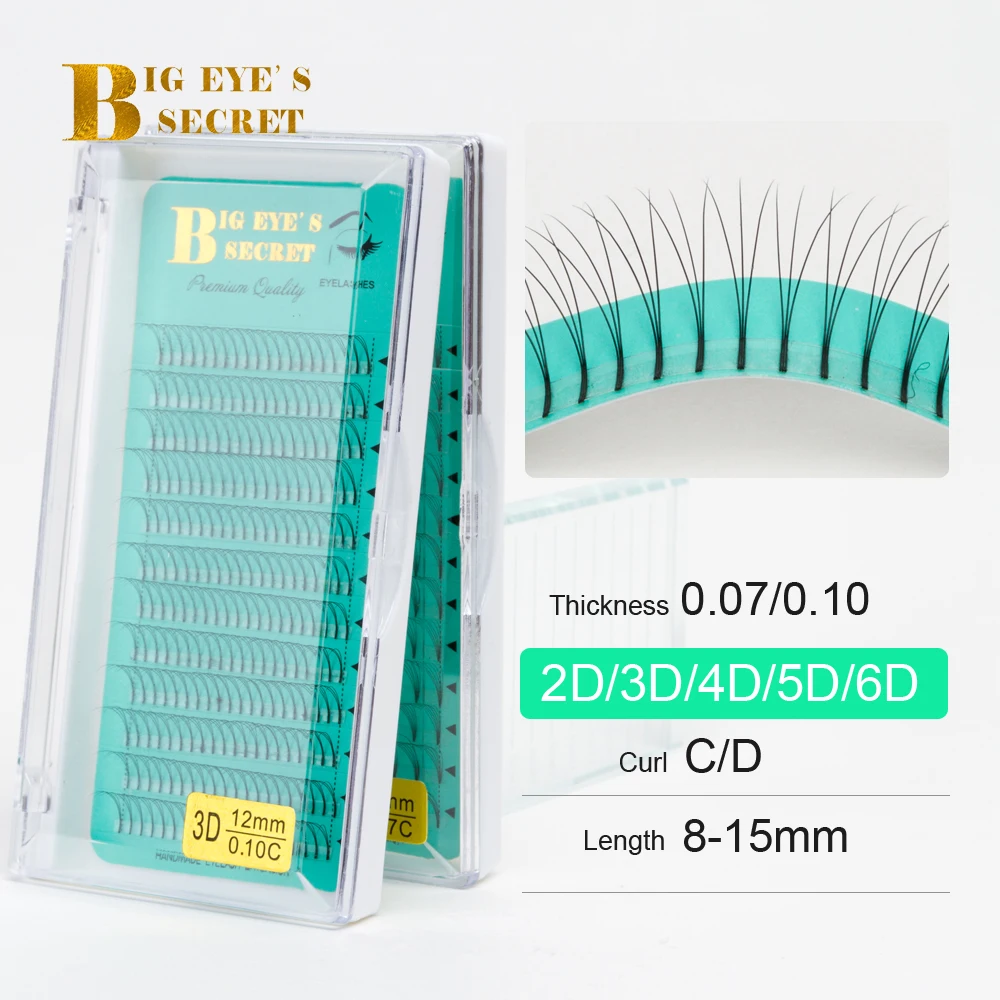 

Ресницы Big eye's secret Роскошные 2D 3D 4D 5D 6D Готовые накладные ресницы Объемные ресницы для наращивания ресниц