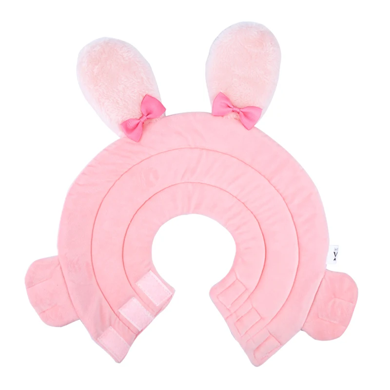 pink HE Pet Elizabeth Circle ошейник для собак, защитный ошейник для заживления РАН, медицинская защита от укусов, для щенков, для восстановления царапин, в форме кролика - Цвет: pink