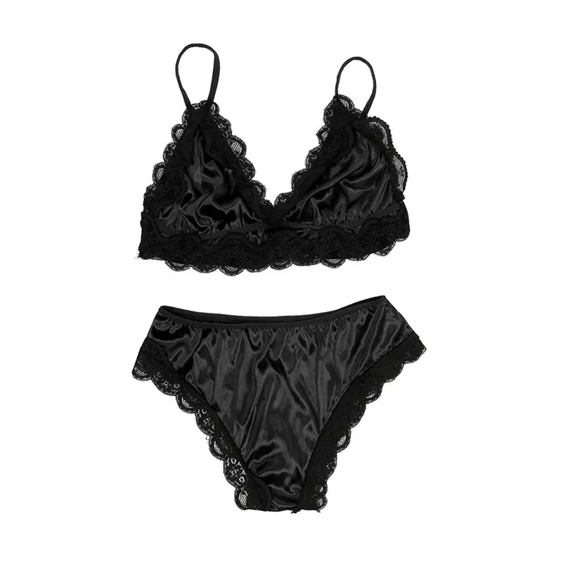 Модный женский комплект Babydoll кружевной атласный сексуальный нижнего белья