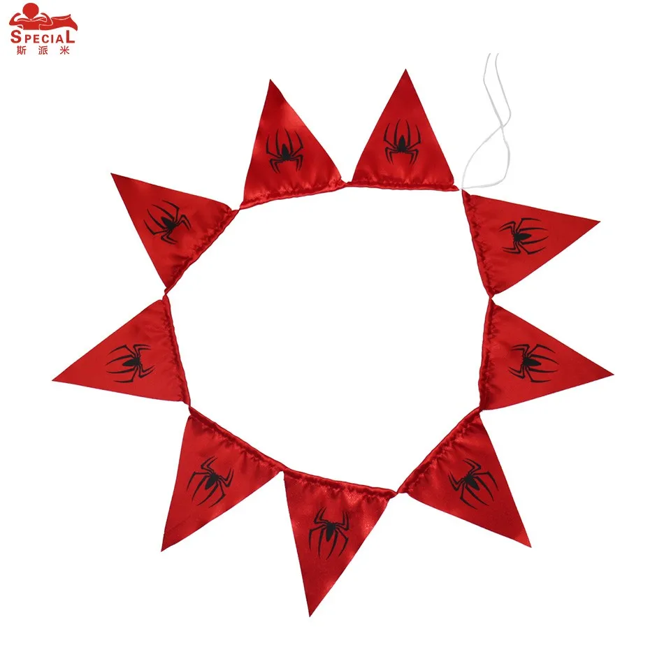 7 PCS D.Q.Z Single Side Fabric Child Superhero Banner Flag Event Party Supplies Bunting Decoration Birthday Gifts |