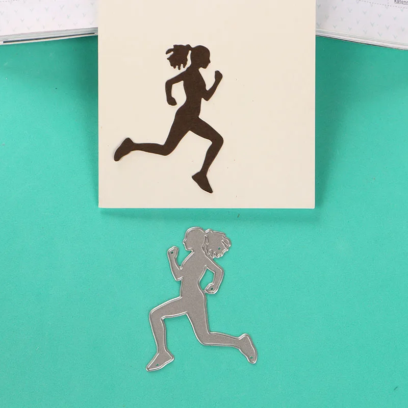 DUOFEN METAL CUTTING DIES running man and woman lace hollow DIY Scrapbook Paper Album 2018 new | Дом и сад
