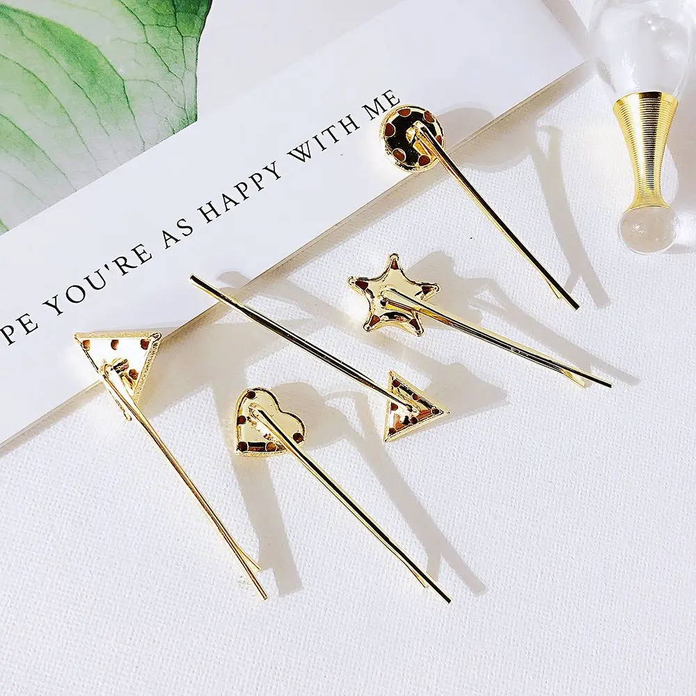 5 шт. минималистичные металлические заколки для волос геометрические