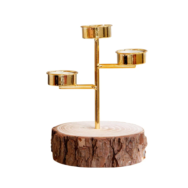 PINNY Европейский пасторальный Стиль Свечи подсвечники романтические деревянные