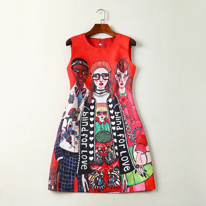 Новинка 2018 года модное платье в стиле ретро с принтом для детей женское без
