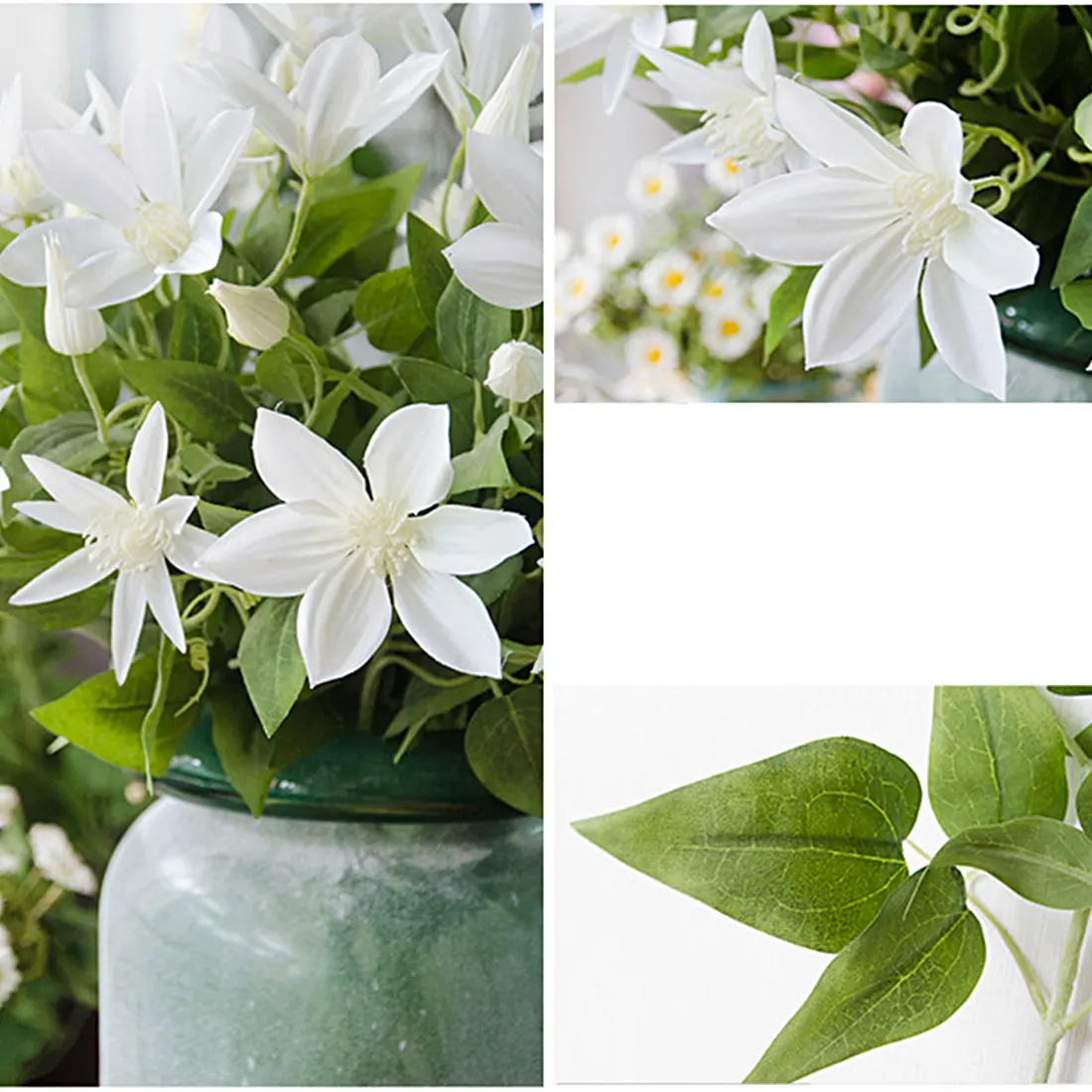 Лучшие три ветви Clematis Florida Thunb яркий завод искусственных цветов украшения дома и сада 69 см подарок