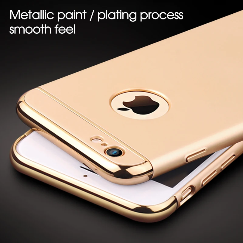 Роскошный противоударный чехол 3 в 1 с покрытием для телефона iPhone 7X10 Xs Max Xr 7 8 6 6s Plus 5