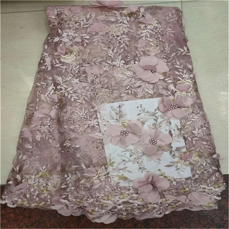 Вышитый тюль кружевная ткань бисер жемчуг Кружевная аппликация для свадьбы