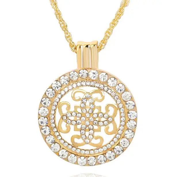 Dazzling rhinestones Chinese knot hollow pattern fashion lady`s pendant necklace jewelry | Украшения и аксессуары