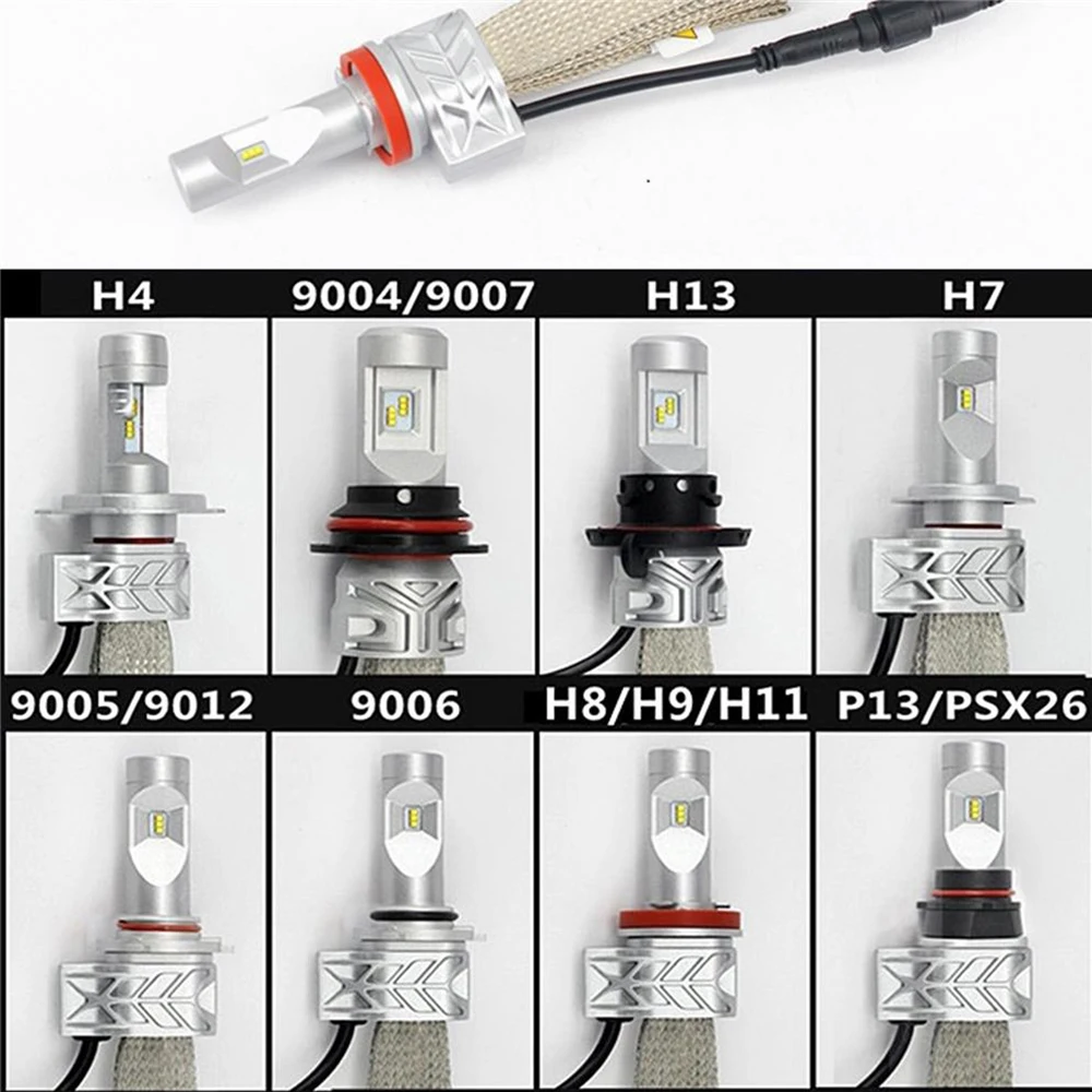 1 комплект головной светильник H1 H3 H4 H7 H8 H11 9005 9006 40 Вт 5S 4000LM 6000K 340W 9 32 в пост 60