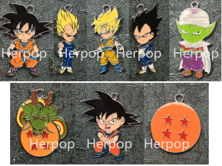 Новинка 20 шт. аниме D01 Z Dragonball смешанные эмалевые металлические подвески DIY