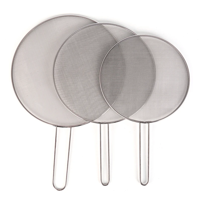 

3 размера 25/29/33 см Нержавеющая сталь брызги Экран ручка анти смазка брызг ожогов доказательство покрытие для сковороды Пособия по кулинарии...